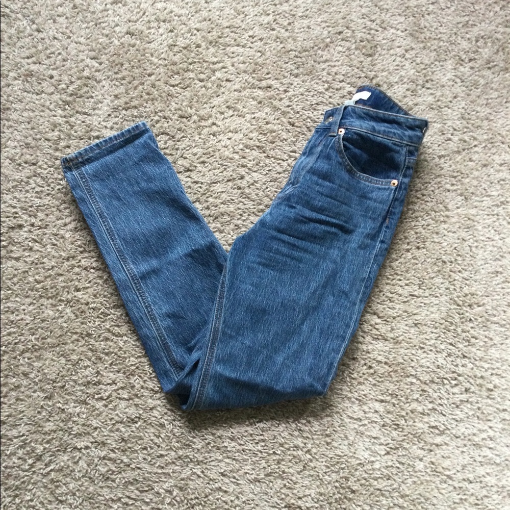 High Waisted Straight Leg Jeans - Picture 1 of 13